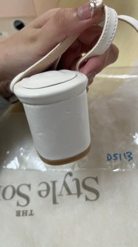 DEFECT | Brooklyn Buckle Strappy Block Heels in Cream White in 35