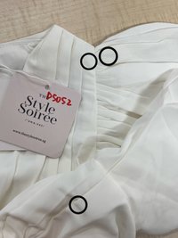 DEFECT | Caelie Chiffon Puffy Sleeve Top in White in XS