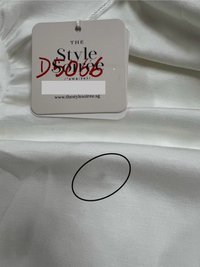 DEFECT | Rianne Ruched Midi Dress in White in XL