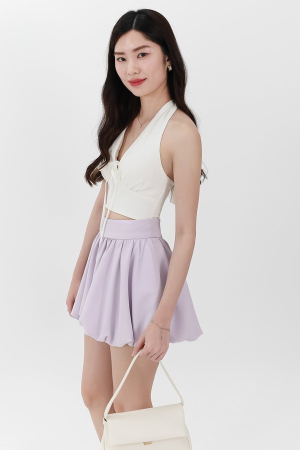 DEFECT | Trea Tie Front Top in White in M