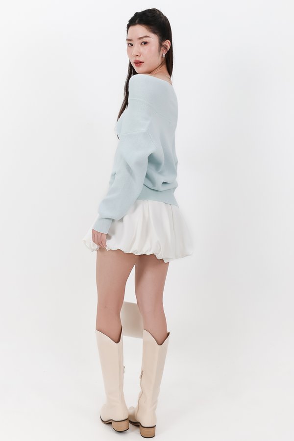 DEFECT | Odella Oversized Sweater Top in Ice Blue in S,M,L