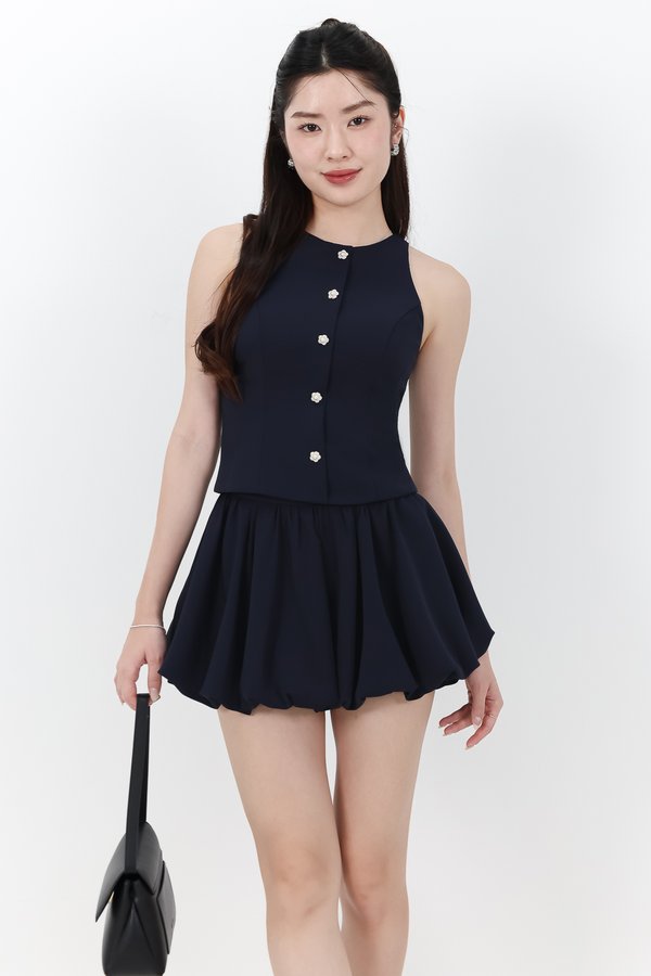 DEFECT | Clarie Co-ord Bubble Skorts V2 in Midnight in XS