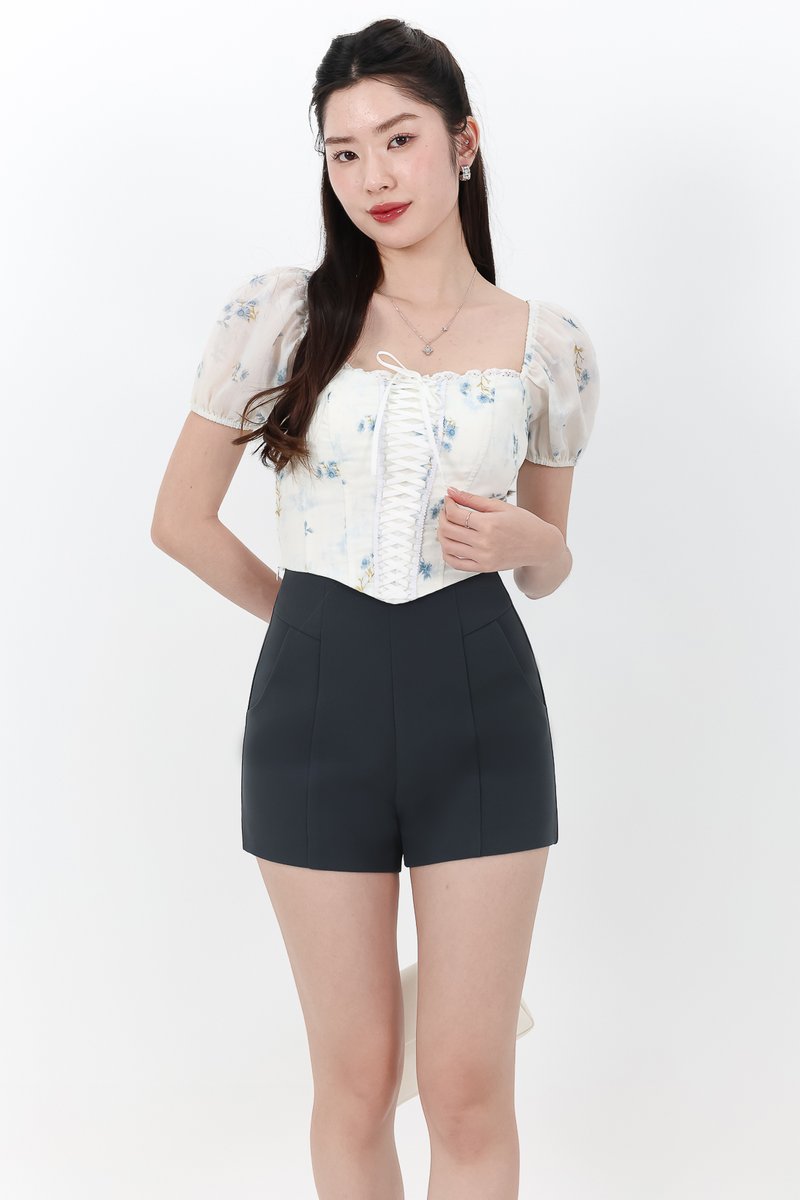 Kaline Highwaist Shorts V2 in Forest Grey Kaline Highwaist Shorts V2 in Forest Grey