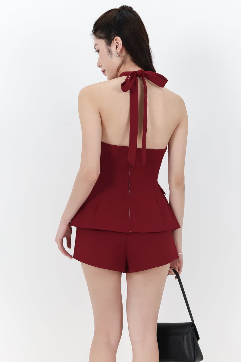 RESTOCKS | Cleef Co-ord Set in Dark Red