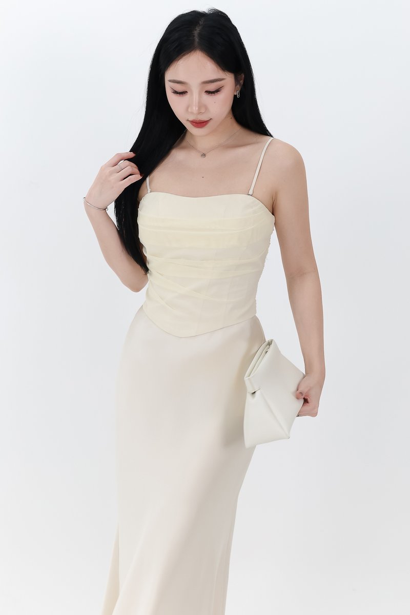 RESTOCKS | Chelsea Co-ord Mesh Top in Pale Yellow