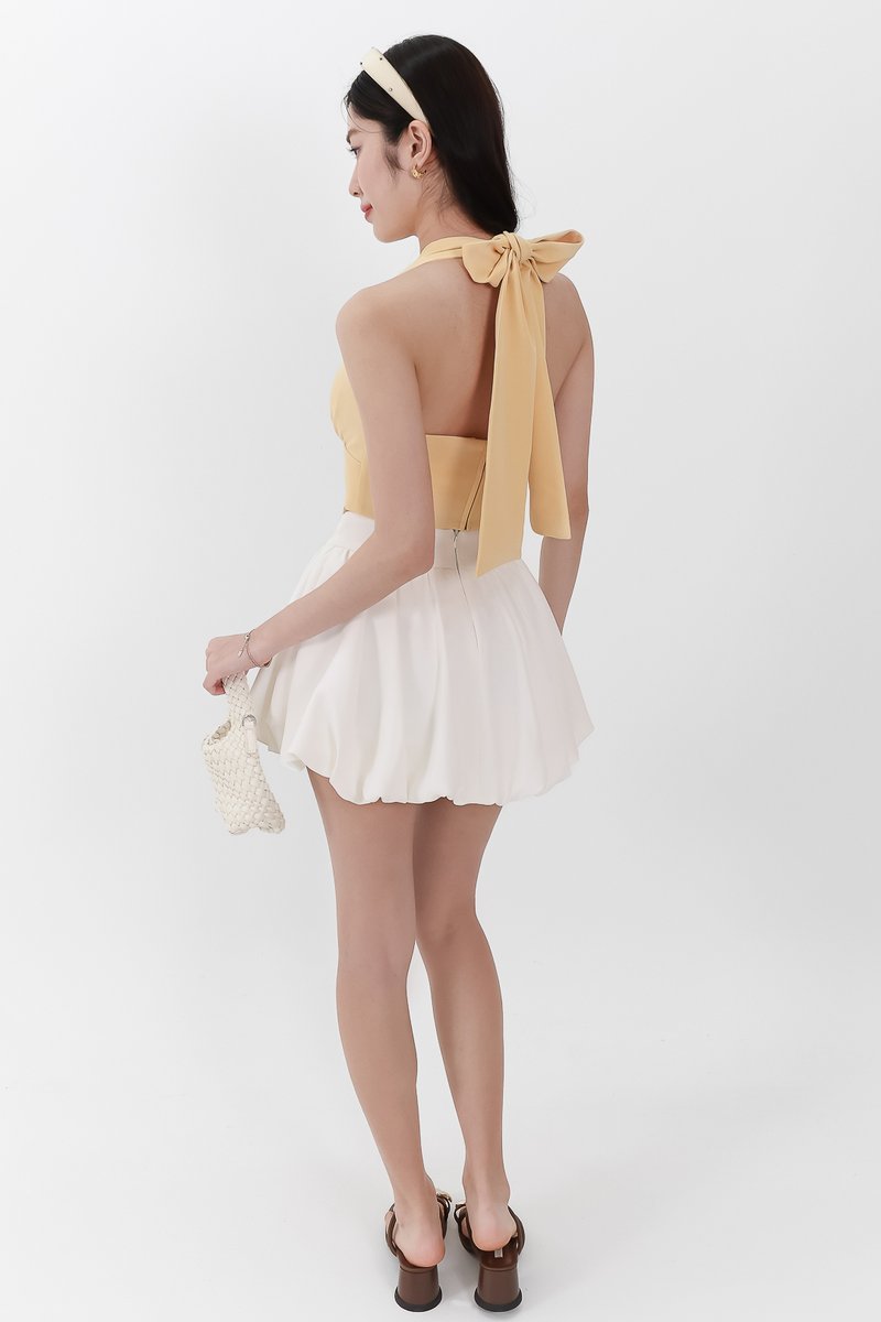 DEFECT | Trea Tie Front Top in Canary Yellow in S