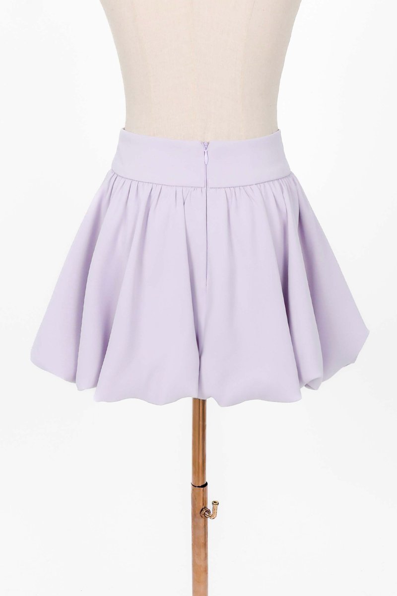 Clarie Co-ord Bubble Skorts V2 in Pastel Lilac