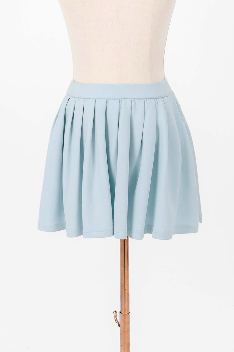 Carina Co-ord Pleated Skorts in Light Blue