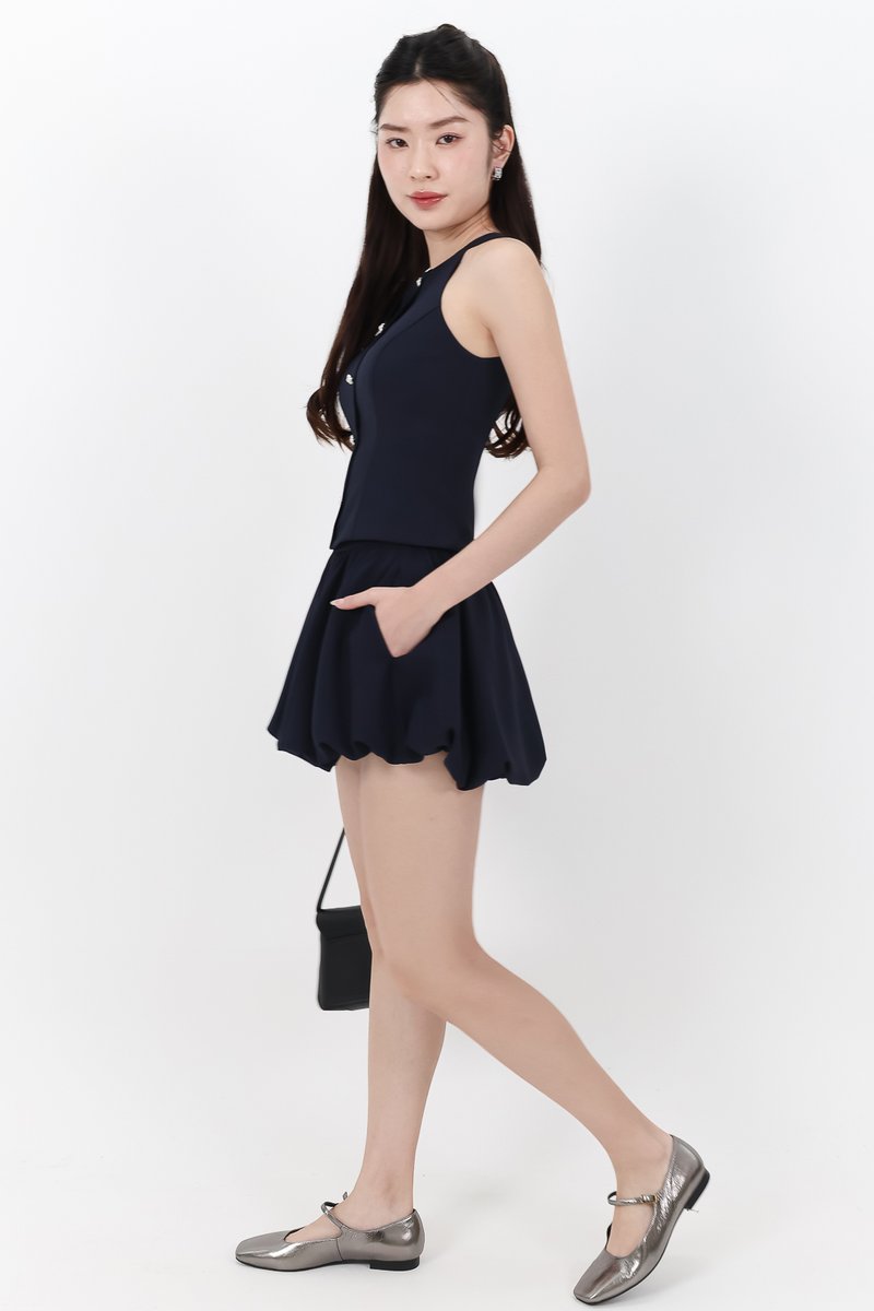 RESTOCKS | Clarie Co-ord Bubble Skorts V2 in Midnight RESTOCKS | Clarie Co-ord Bubble Skorts V2 in Midnight