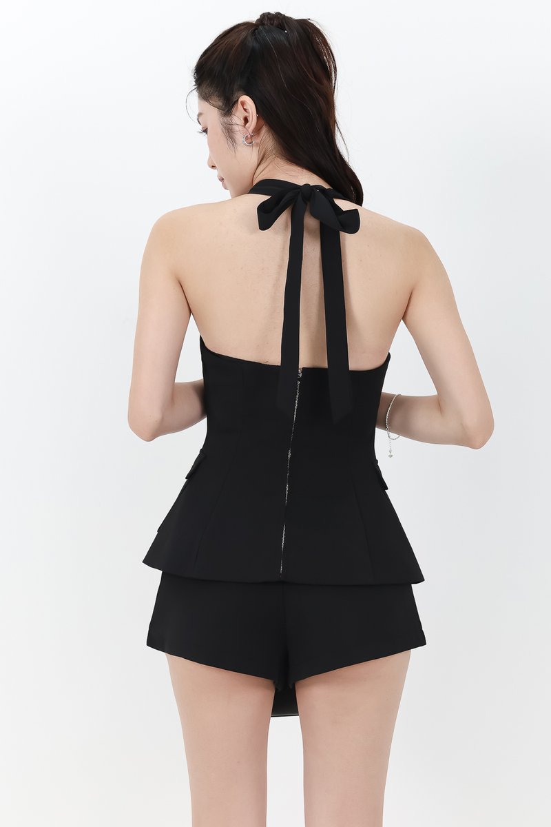 RESTOCKS | Cleef Co-ord Highwaist Shorts in Black