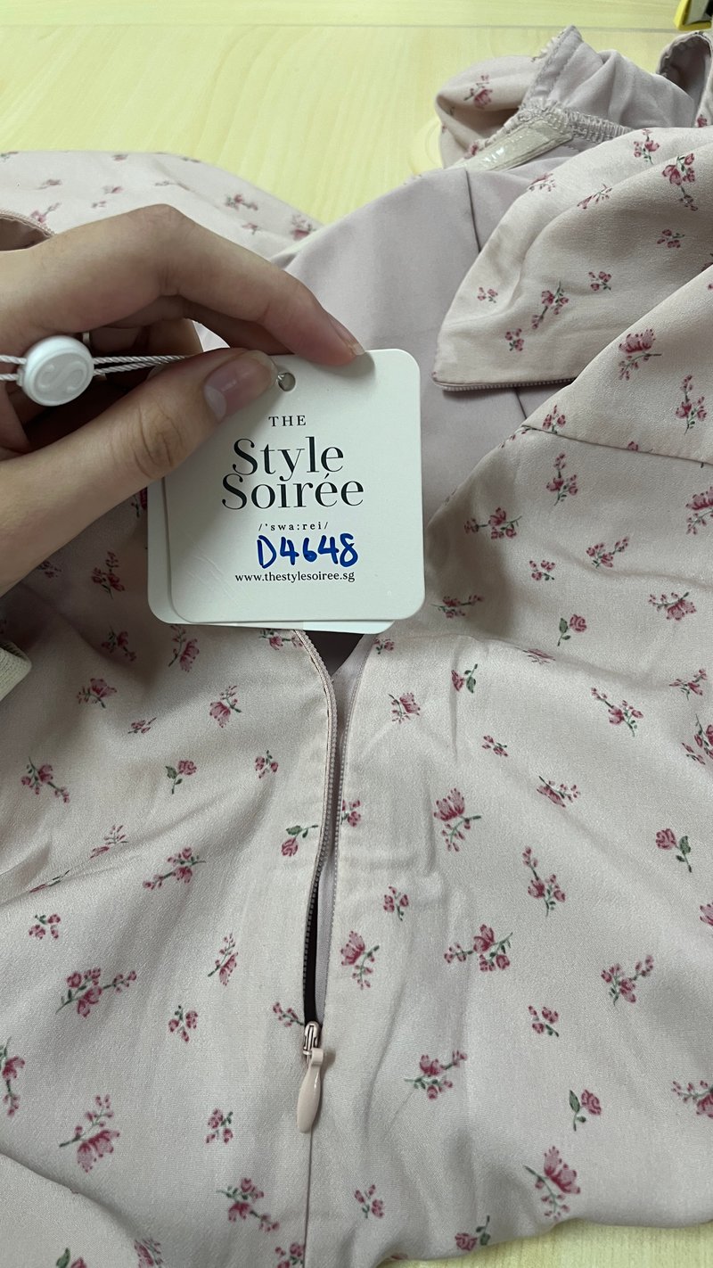 DEFECT | Fredaline Floral Midaxi Dress in Pastel Pink in XL DEFECT | Fredaline Floral Midaxi Dress in Pastel Pink in XL