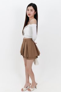 DEFECT | Lumi Layered Cardigan Top Set in White in XS