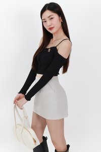 DEFECT | Lumi Layered Cardigan Top Set in Black in L DEFECT | Lumi Layered Cardigan Top Set in Black in L