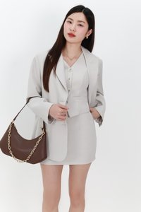 Cassandra Co-ord Blazer in Light Soft Grey Cassandra Co-ord Blazer in Light Soft Grey