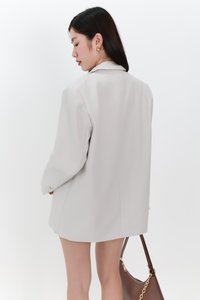 Cassandra Co-ord Blazer in Light Soft Grey Cassandra Co-ord Blazer in Light Soft Grey