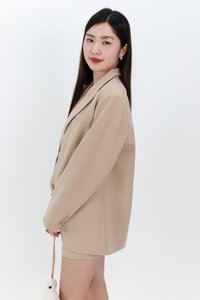 Cassandra Co-ord Blazer in Light Camel Brown