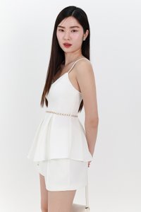 Coco Co-ord Panelled Shorts in White