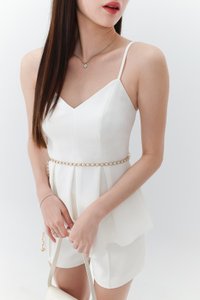 Coco Co-ord Peplum Top in White