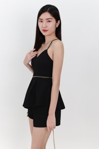 Coco Co-ord Panelled Shorts in Black Coco Co-ord Panelled Shorts in Black