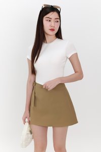 Marcelle Multi Way Shorts Skorts in Khaki
