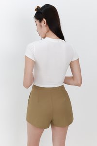 Marcelle Multi Way Shorts Skorts in Khaki