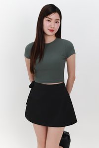 Marcelle Multi Way Shorts Skorts in Black