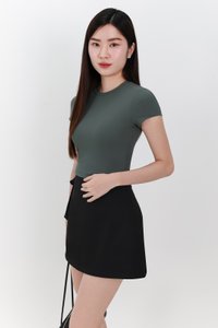 Marcelle Multi Way Shorts Skorts in Black