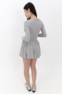 Carina Co-ord Pleated Skorts in Light Grey
