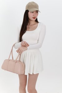 Carina Co-ord Sleeved Top in White Carina Co-ord Sleeved Top in White