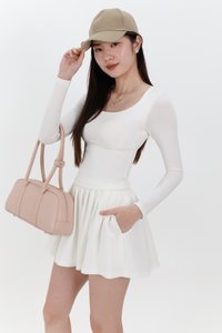 Carina Co-ord Sleeved Top in White Carina Co-ord Sleeved Top in White