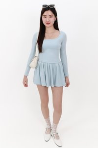 Carina Co-ord Pleated Skorts in Light Blue