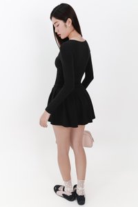 Carina Co-ord Pleated Skorts in Black