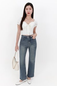 Solla Straight Cut Denim Jeans in Dark Wash ( Regular Length )