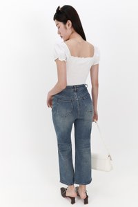 Solla Straight Cut Denim Jeans in Dark Wash ( Petite Length ) Solla Straight Cut Denim Jeans in Dark Wash ( Petite Length )