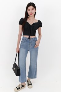 Solla Straight Cut Denim Jeans in Light Wash ( Petite Length )