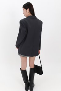 Oran Oversized Blazer in Dark Grey
