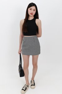 Henley Houndstooth Co-ord Skorts in Black
