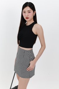 Tenra Twist Tank Top in Black