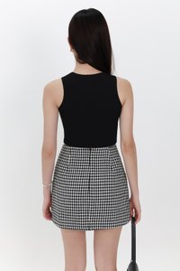 Tenra Twist Tank Top in Black