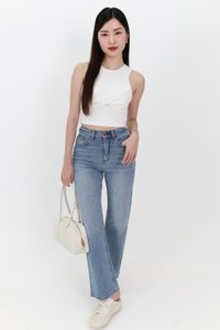 Tenra Twist Tank Top in White Tenra Twist Tank Top in White