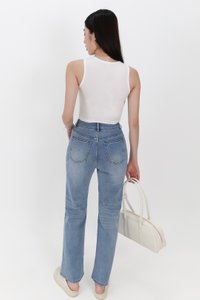 Tenra Twist Tank Top in White Tenra Twist Tank Top in White