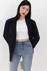 Oran Oversized Blazer in Dark Blue