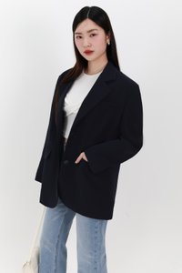 Oran Oversized Blazer in Dark Blue