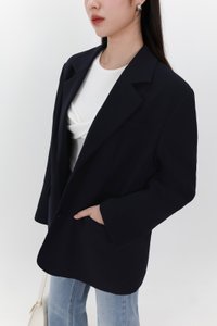 Oran Oversized Blazer in Dark Blue