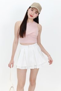 Tenra Twist Tank Top in Light Pink