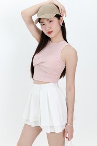 Tenra Twist Tank Top in Light Pink