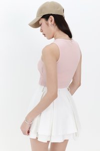 Tenra Twist Tank Top in Light Pink