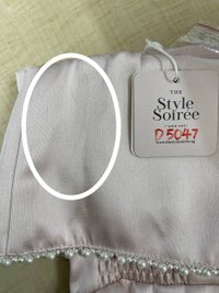 DEFECT | Paris Pearl Satin Romper Dress in Pastel Pink in S