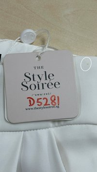 DEFECT | Fannie Flare Pleated Pants in White ( Regular Length ) in XL