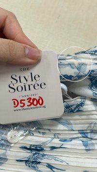 DEFECT | Prissia Pleated Halter Top in Blue Florals in L